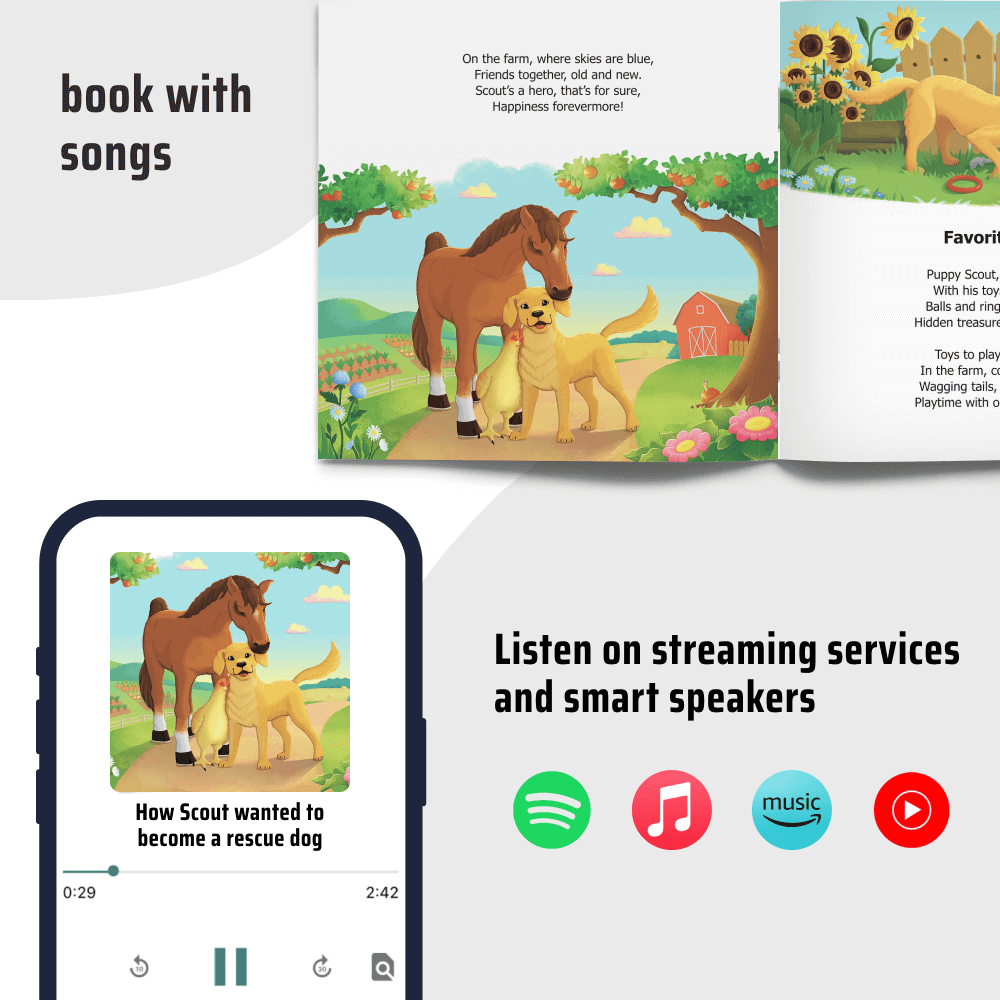 Farm Animals Figures with Book and Audio