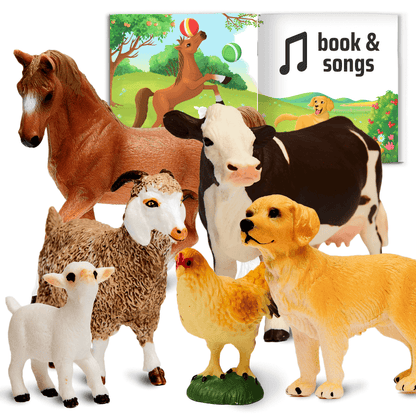 Farm Animals Figures with Book and Audio