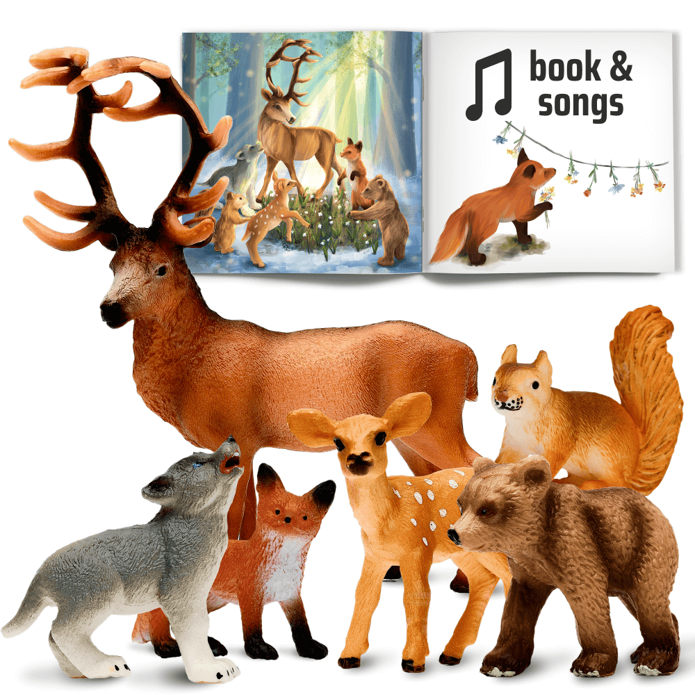 Forest Animals Figures with Book and Audio