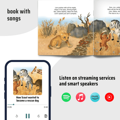 Safari Animals Figures with Book and Audio