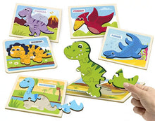 Загрузить изображение в средство просмотра галереи, Пазлы с динозаврами для самостоятельной игры детей
